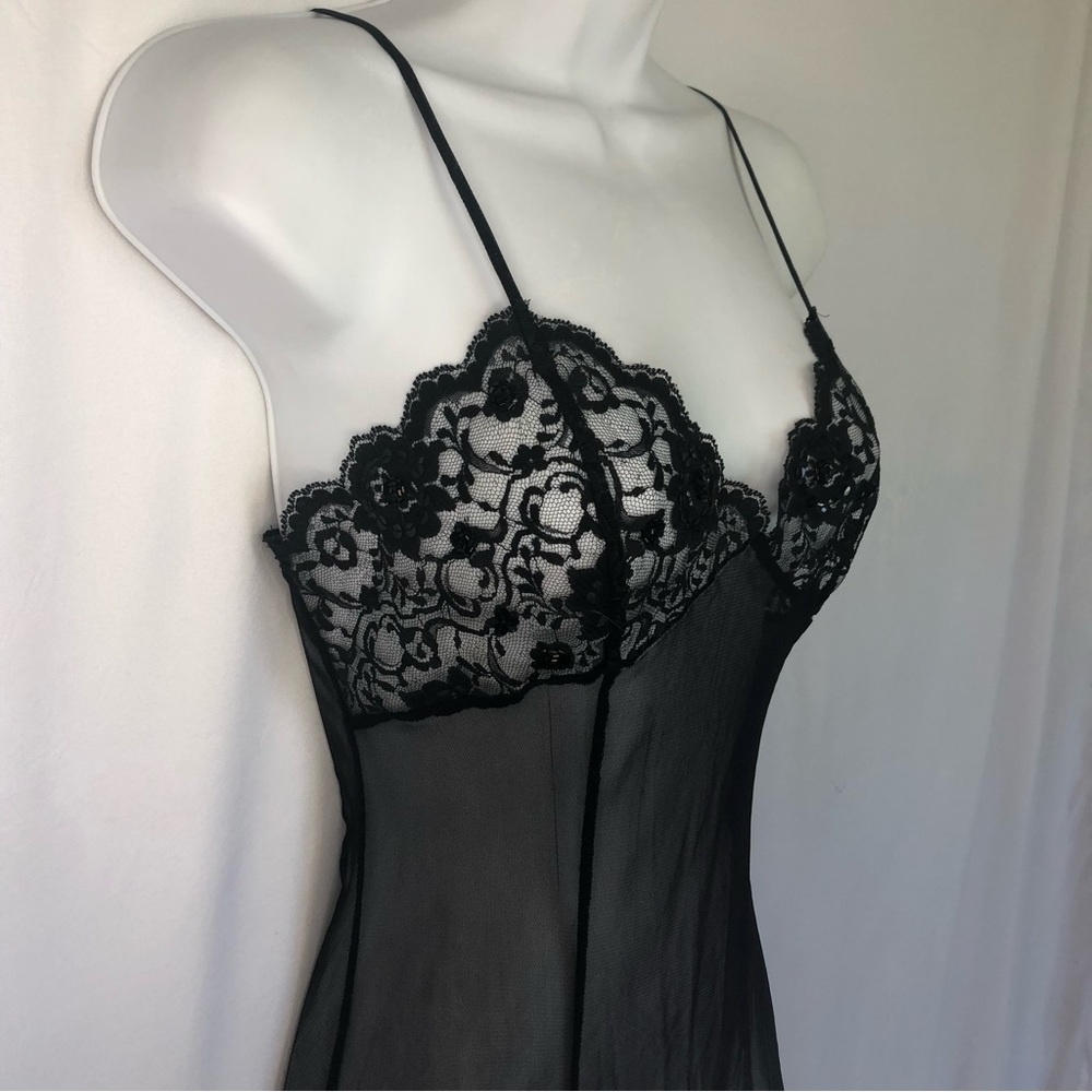 Vintage Y2K Victoria’s Secret Black Lace Nightgown - Picture 5 of 10